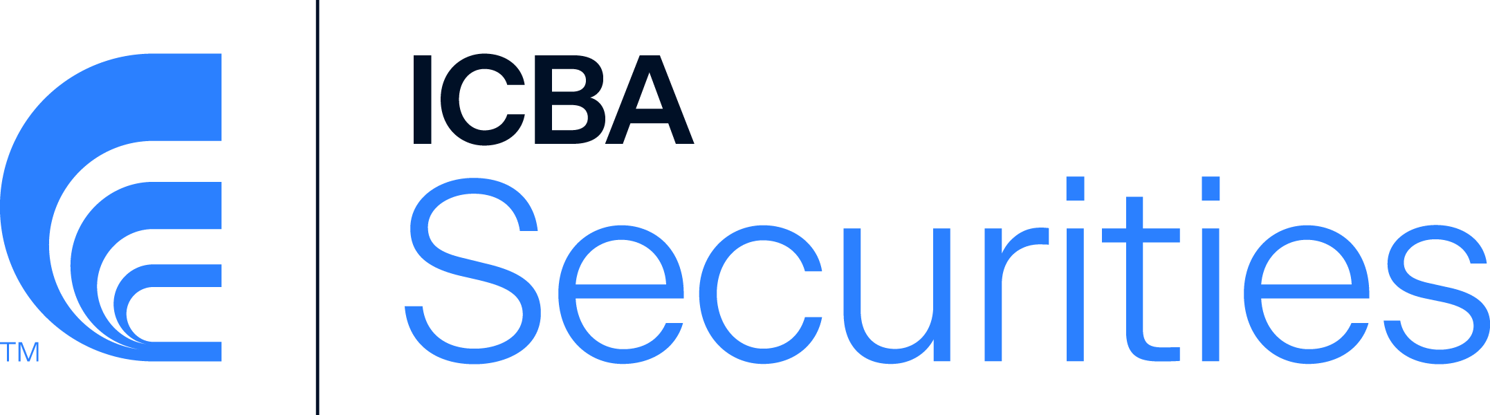 ICBA Securities logo with a blue stylized "C" design on the left and the words "ICBA Securities" in black and blue text on the right.