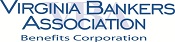 Logo of the Virginia Bankers Association Benefits Corporation with blue text on a white background.
